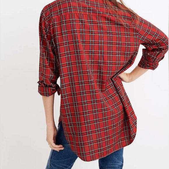 Madewell Oversized Ex-Boyfriend Shirt in Tartan Plaid women’s size xs - Picture 4 of 8